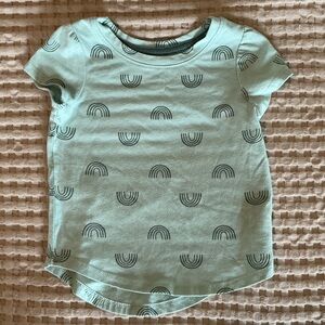 Kids Rainbow Print T-Shirt - Mint Green